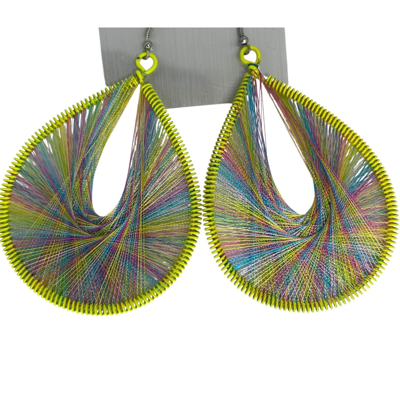 Silver Tone Dreamcatcher Earrings Statement Boho Drop Style Fashion Trendy Chic